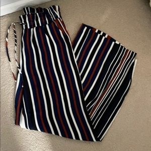 Express stripe silky pants